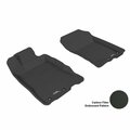 3D Maxpider HONDA INSIGHT 2010-2013 KAGU BLACK R1 Floor Mat L1HD02311509